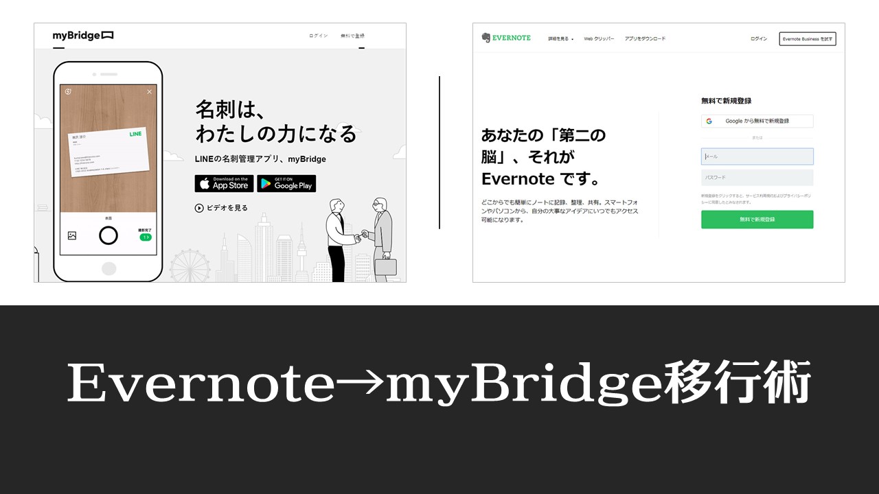 名刺管理アプリをEvernoteからLINE「myBridge」に移行させてみた