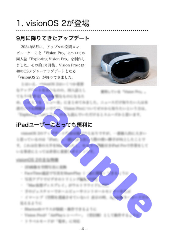 Exploring Vision Pro - update (Late 2024)の4ページ目